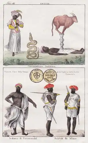 Indie / Ciurmadore Indiano / Indiano di Coromandel. Soldati di Misor. - India Inde Indien Gaukler juggler