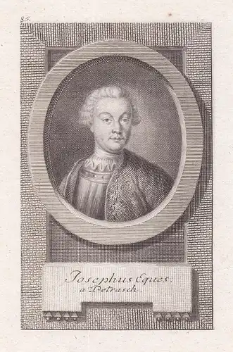 Josephus Eques. a Petrasch - Joseph von Petrasch (1714-1772) Petras writer Philologe Olomouc Czech book collec