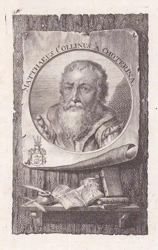 Matthaeus Collinus a Choterina - Matthaeus Collinus z Choteriny (1516-1566) Czech Humanist Portrait Böhmen Boh