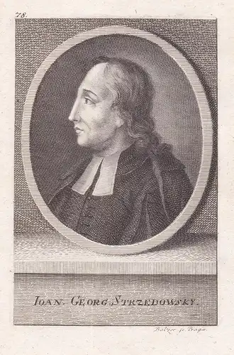 Ioan. Georg. Strzedowsky - Jan Jiri Stredovsky (1679-1713) Czech writer poet Portrait Böhmen Bohemia