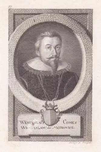 Wenceslaus Comes Wratislaw de Mitrovicz - Wenceslaus Graf Wratislaw von Mitrowitz (1576-1635) traveller Turkey