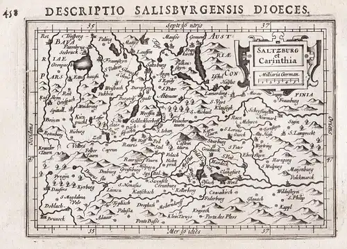 Saltzburg et Carinthia - Salzburg Kärnten Österreich Austria Autriche map Karte carte