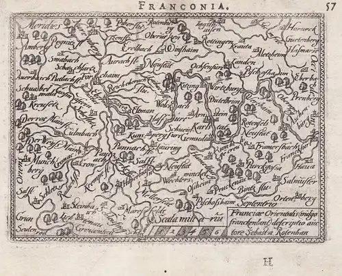 Franconia / Franciae Orientalis vulgo Franckenlant descriptio auctore Sebast. a. Rotenhan - Franken Franconia