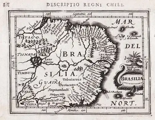 Brasilia / Descriptio Regni Chili - Brazil Brasil Brasilien South America Amerika Amerique