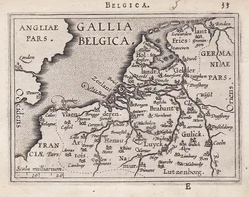 Belgica / Gallia Belgica - Belgique Belgium Belgien Nederland Niederlande Netherlands Holland carte map Karte