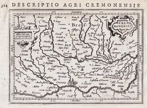 Cremonensis Ager - Cremona Lombardia Italia Italy Italien map Karte carte carta