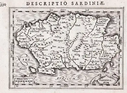 Sardinia. - Sardegna Sardinien Sardaigne Sardinia island Insel ile map Karte carte