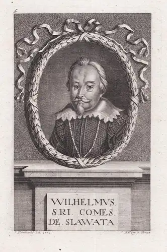 Wilhelmus S. R. I. Comes de Slawata - Vilem Slavata (1572-1652) Wilhelm Portrait Böhmen Bohemia