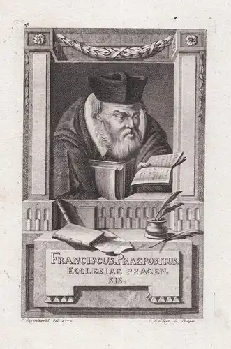 Franciscus Praepositus Ecclesiae Pragensis - Frantiek Praský (1290-1362) Franz Prag chronicler Chronist Port
