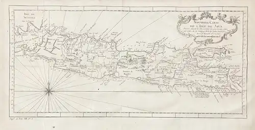 Nouvelle Carte de l'Isle de Java - Java island Insel Indonesia Indonesien