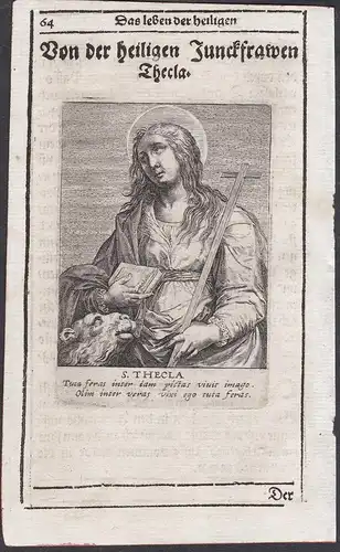 S. Thecla. - Thekla von Ikonium Heilige Saint Tecla Thecla Heiligenbild