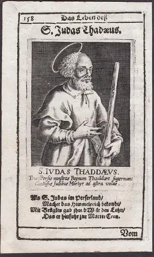 S. Judas Thadaeus - Jude the Apostle Judas Thaddäus Apostel Heiligenbild