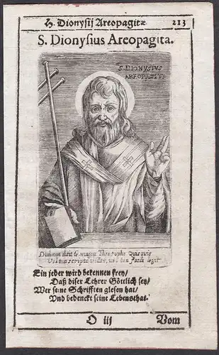 S. Dionysius Areopagita - Dionysius the Areopagite Areopagita Saint Heiliger Heiligenbild