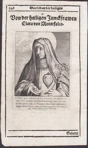 Clara von Montefalco. - Klara von Montefalco Heilige Jungfrau Augustinerin Mystikerin Saint Clare of Montefalc