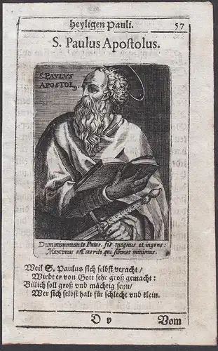 S. Paulus Apostolus - Saint Paul apostle Paulus von Tarsus Apostel Heiligenbild