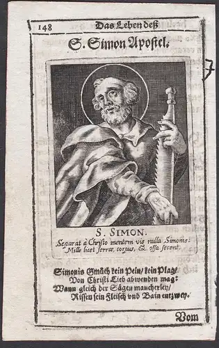 S. Simon Apostel - Simon the Zealot apostle Simon Zelotes Apostel Heiligenbild
