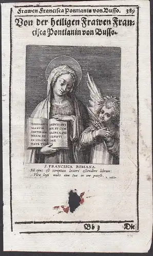 S. Francisca Romana. - Franziska von Rom Heilige Saint Frances of Rome Heiligenbild