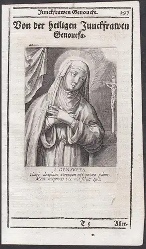 S. Genovefa - Genevieve de Paris (c. 419/422 AD  502/512 AD) Genoveva Heilige Sainte Heiligenbild