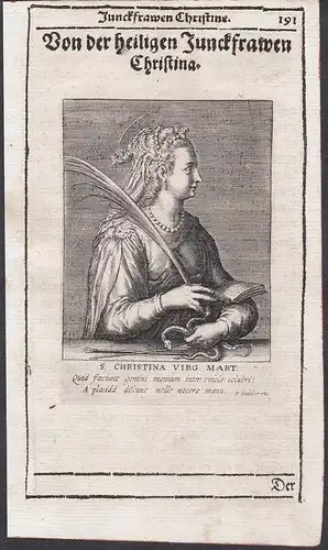 S. Christina Virg. Mart. - Cristina di Bolsena Christina of Bolsena (3rd century) martyr Märtyrin Jungfrau Hei