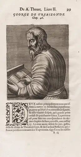 George de Trebizonde - Giorgio di Trebisonda (1395-c.1472) Trebizand Georgios Trapezuntios philosopher scholar