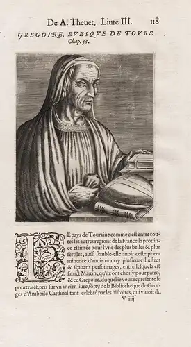 Gregoire, Evesque de Tours - Gregoire de Tours (c.538-594) eveque bishop historian Portrait