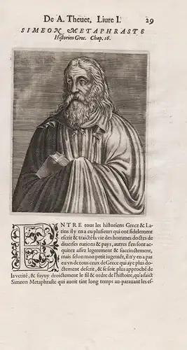 Simeon Metaphraste Historien Grec - Symeon Metaphrastes (died c. 1000) Metaphrast Byzantine writer author Gree