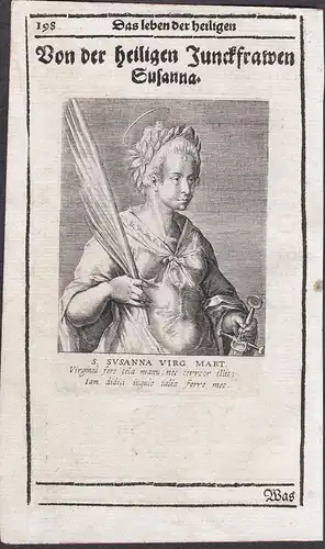 S. Susanna Virg. Mart. - Saint Susanna di Roma (fl. 3rd century) martyr Märtyrin martire Heiligenbild