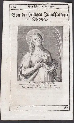 S. Theodora Virgo Mart. - Saint Theodora martyr Märtyrerin Heiligenbild
