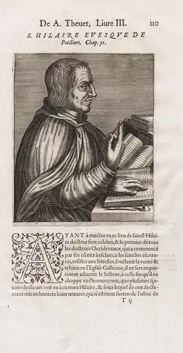 S. Hilaire Evesque de Poictiers - Hilaire de Poitiers (c.315-367) eveque bishop Bischof Portrait