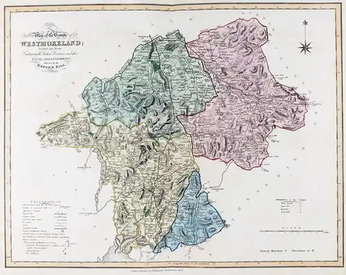 New Map of the County of Westmoreland; Divided into Wards; Containing the District Divisions and other Local A