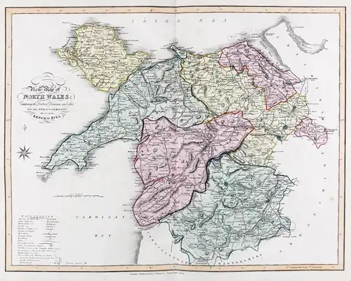 New Map of North Wales; Containing the District Divisions and other Local Arrangements effected by the Reform