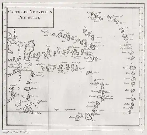 Carte des nouvelles Philippines - Philippines Philippinen islands Archipelago Inseln Asien Asia