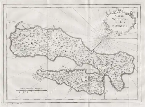 Carte particuliere de l'Isle d'Amboine - Ambon Island Maluku Islands Indonesia Indonesien Molukken Insel Ile A