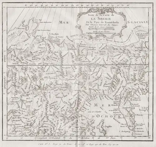 Suite de la Carte de la Siberie et les Pays de Kamtschatka - Siberia Sibirien Siberie Russia Russland Russie K