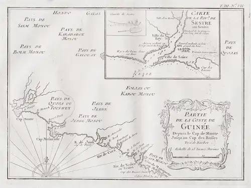 Partie de la Coste de Guinee - Guinea Guinee Afrika Africa Afrique Cestos river Liberia Karte map