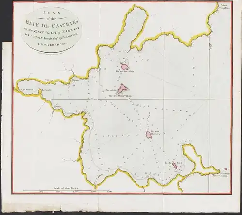 Plan of the Baie de Castries on the East Coast of Tartary - De-Kastri Ulchsky Khabarovsk Siberia Sibirien Russ
