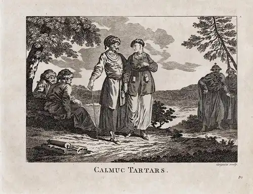 Calmuc Tartars - Kalmyks Kalmücken Tartary Tatarei Tatars costume Trachten