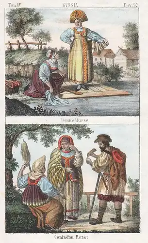 Donne Russe / Contadini Russi - Russian women peasants Russia Russland costume Trachten costumes