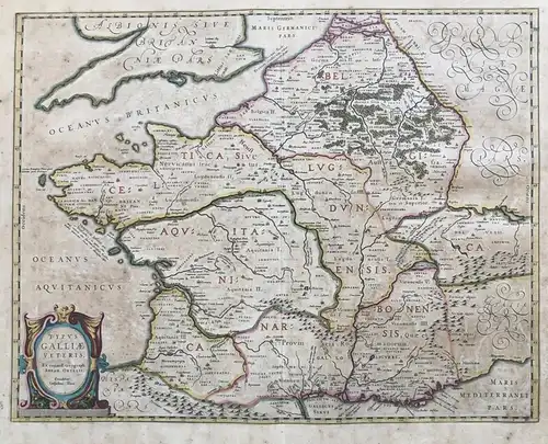 Typus Galliae Veteris - Gallia Gaule Gallien France Frankreich map carte