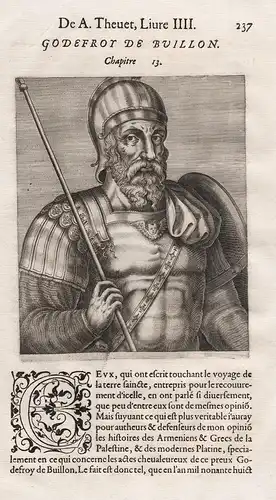 Godefroy de Buillon - Godefroy de Bouillon (c.1060-1100) Jerusalem ruler king König Herrscher Portrait