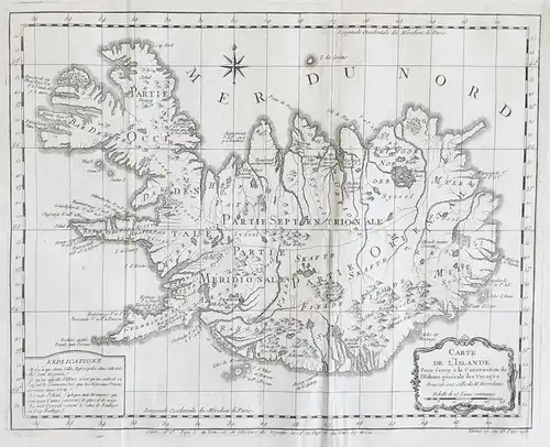 Carte de l'Islande - Island Iceland Karte map