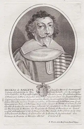 Nicolas de Bailleul Chevalier Baron de Chastea augontier... - Nicolas de Bailleul (1586-1652) President Parlam