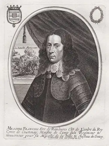 Messire Francois Sire de Rambures... - Francois de Rambures (1598-1642) Comte de Courtenay gouverneur de Crott