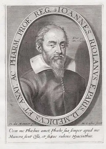 Ioannes Riolanus F. Paris D. Medicus... - Jean Riolan (1580-1657) medecin botanist anatomist physician Arzt do