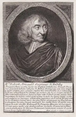 M.re Robert Arnauld Seigneur d'Andilly - Robert Arnauld d'Andilly (1589-1674) poet poete Dichter author writer