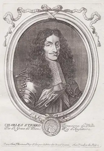 Charles Stuard Deuxsieme du Nom... - Charles II of England (1630-1685) Scotland Ireland King König Portrait