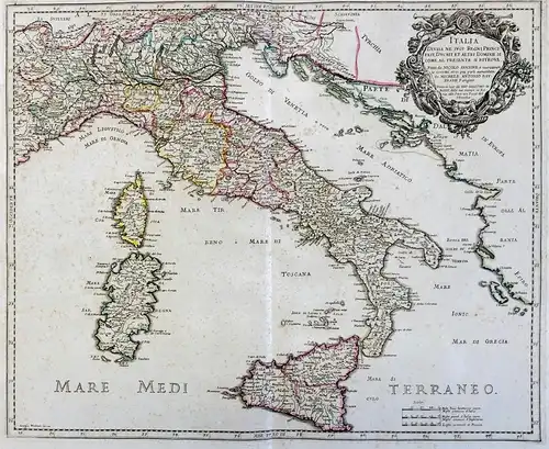 Italia divisa ne suoi Regni, Principati, Ducati et alteri Dominii, si come al presente si ritrova- Italia Ital