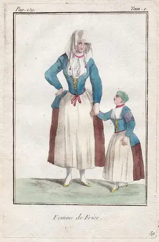 Femme de Frise - Friesland Frisia Frieslande costume  Tracht