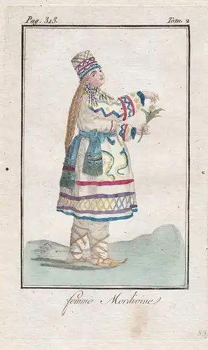 Femme Mordivine. - Russia Mordvins Mordovia Ural Russland Tracht costumes