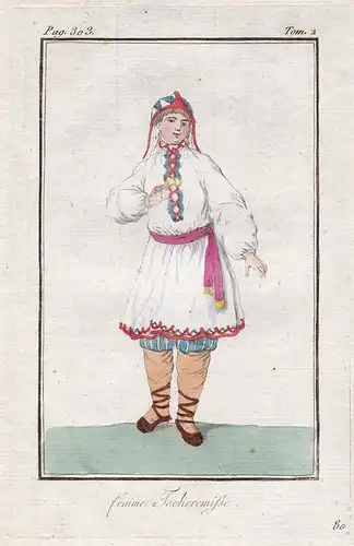 Femme Tscheremise - Mari people Tscheremissen Russia Russland costume Trachten